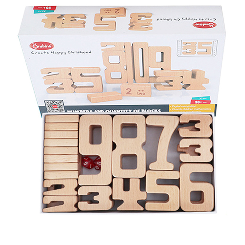 Onshine Beech Digital Bunks 3 - 5 years old baby children early teaching toys mathematics enlightenment wood teaching tools