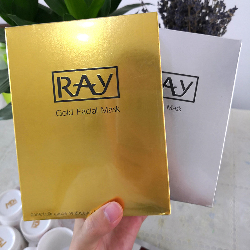 Thai Makeup Bud RAY Silk Mask Golden Silver Moisturizing Moisturizing Brightening Shrink Pore Repair Skin 10 Pieces - Taobao