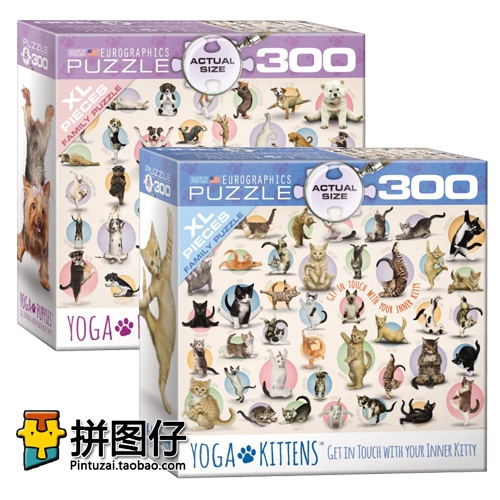 (Spot) Canadian Eurographics 300 pieces of imported puzzle yoga cat dog