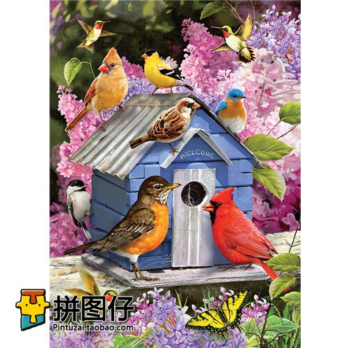 Special offer Canada Cobble Hill 1000 pieces 51868 imported jigsaw puzzle spring birdhouse