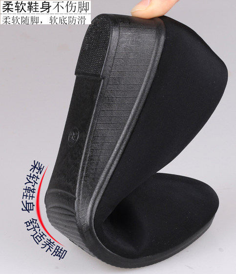 正品老北京布鞋女单鞋 黑色工作鞋坡跟鞋高跟鞋上班鞋 舒适养脚鞋