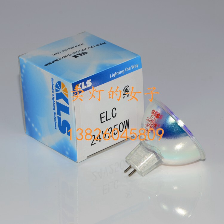 原装进口日本KLS ELC 24V250W AOI检测灯泡 冷光源卤素灯杯 13163