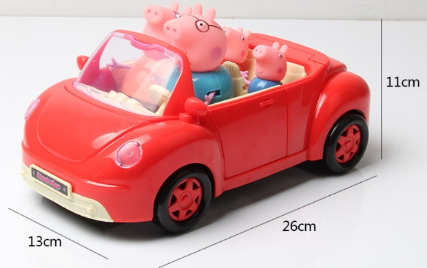 Pig Peggy Peggy Pepe Pig Peppa Pig Little Red Cabriolet Play House Đồ chơi của trẻ em đồ chơi cho bé 3 tuổi