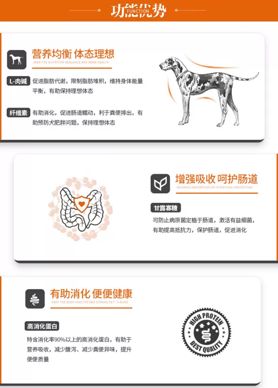 Tốt chủ phổ biến chó trưởng thành thức ăn cho chó thức ăn chủ yếu là thịt bò trái cây và rau vàng lông Samoyed Teddy Bomei 10kg20 kg - Chó Staples