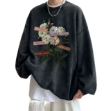 Ретро демисезонная толстовка, в американском стиле, оверсайз