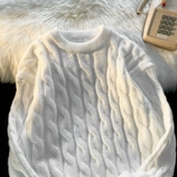 Tide, демисезонный трикотажный свитер для школьников, круглый воротник, свободный крой, подходит для подростков