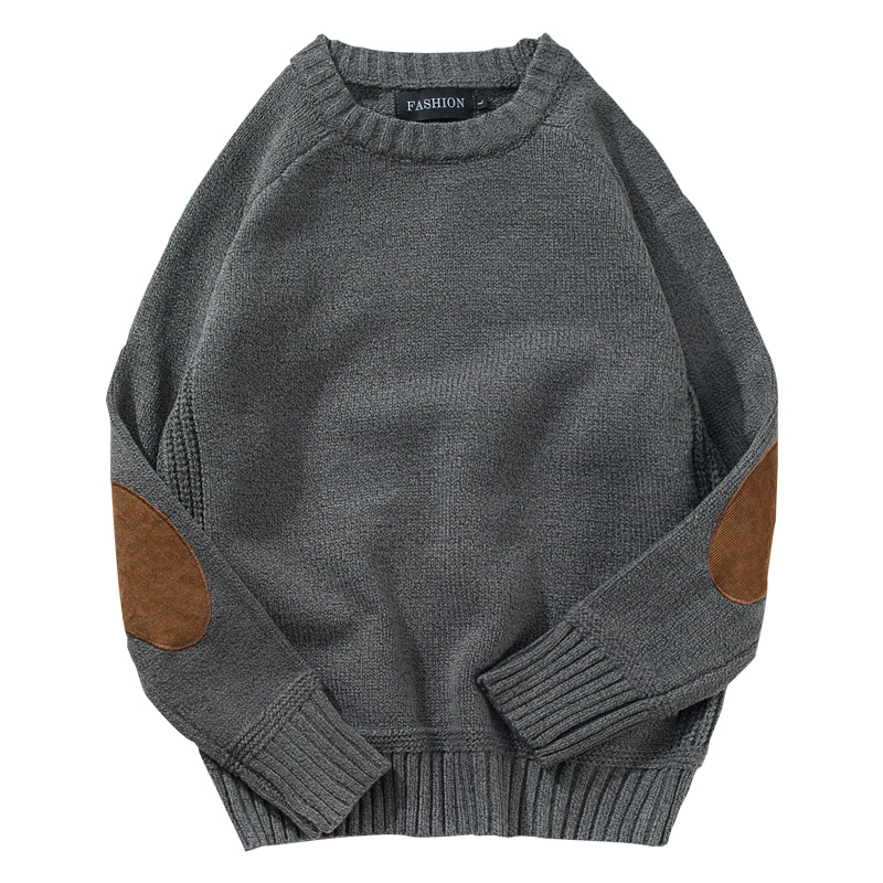 mùa thu của nam giới và mùa đông Hồng Kông gió Hàn Quốc phiên bản của triều knitsweater vòng cổ áo len lỏng lẻo cộng với chất béo cộng với chất béo mỡ đang áo len áo khoác.