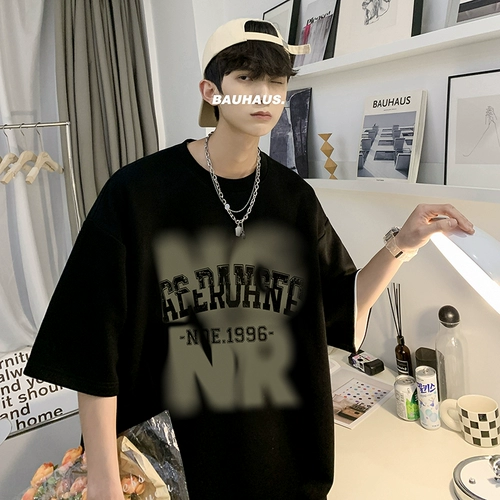 Трендовая футболка с коротким рукавом для школьников, в американском стиле, оверсайз, подходит для подростков