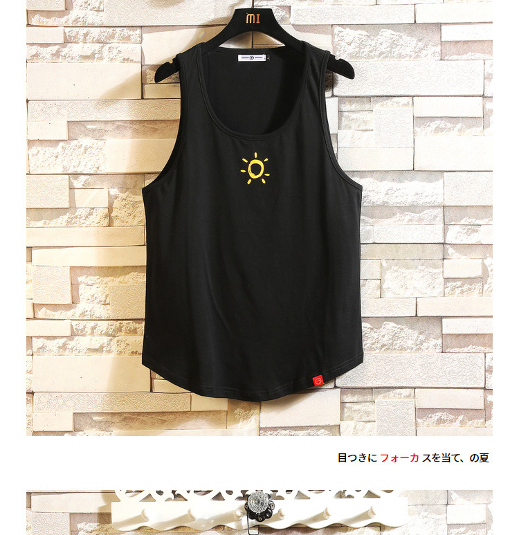 Mùa hè nam thể thao và thể thao cotton vest thủy triều chất béo áo thun không tay giản dị cắt vai cộng với phân bón XL - Áo vest cotton comple tuổi 50
