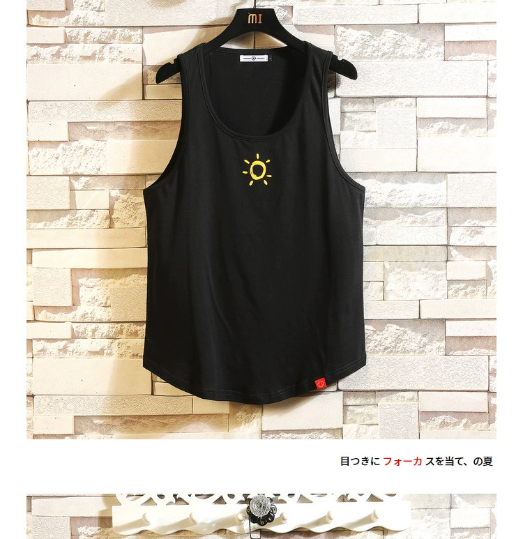 Mùa hè nam thể thao và thể thao cotton vest thủy triều chất béo áo thun không tay giản dị cắt vai cộng với phân bón XL - Áo vest cotton áo khoác ghi lê nam
