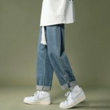 Утепленные джинсы, штаны, свободный прямой крой