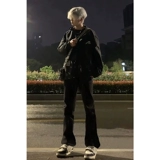 Демисезонные осенние джинсы, штаны, свободный прямой крой, в американском стиле, облегающий крой