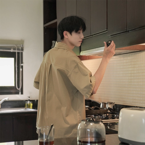 Японская футболка polo, летняя тонкая рубашка, изысканный стиль