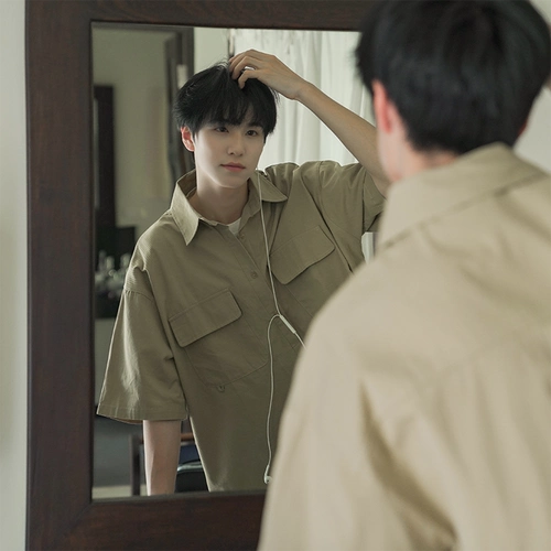 Японская футболка polo, летняя тонкая рубашка, изысканный стиль