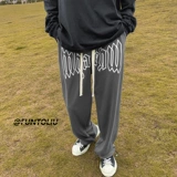 Демисезонные спортивные штаны для школьников для отдыха, в американском стиле, свободный прямой крой