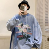 Ретро демисезонная толстовка, в американском стиле, оверсайз