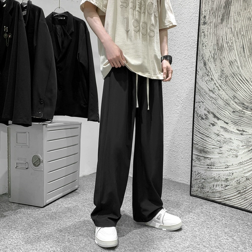 Осенние штаны, демисезонные трендовые джинсы с начесом, костюм для отдыха, свободный прямой крой