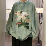 Ретро демисезонная толстовка, в американском стиле, оверсайз