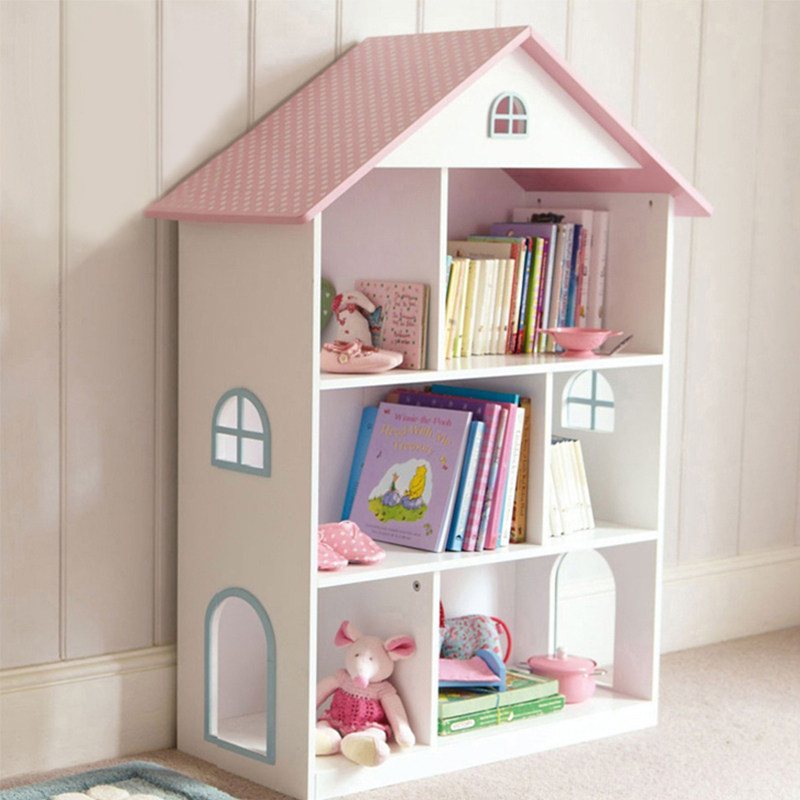 Children's bookcase small house containing cabinet Cartoon cute floor bookcase Princess bookcase Bookcase Toy Containing Cabinet