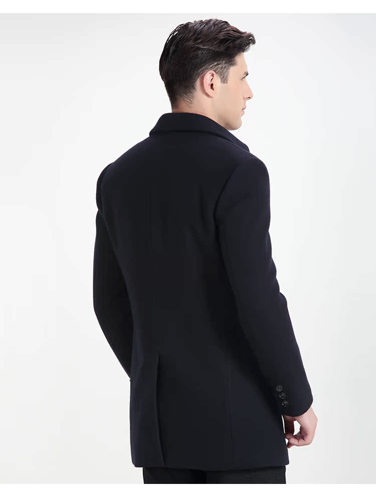 Hodo / đậu đỏ nam mùa đông nam kinh doanh áo len bông trong phần dài của áo khoác len ấm áp áo lạnh nam