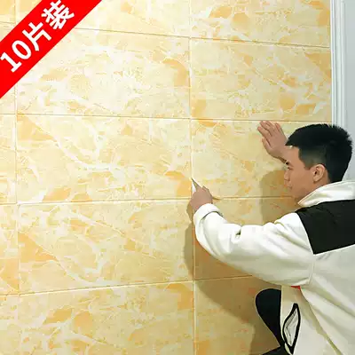Wallpaper self-adhesive bedroom wall hotel marble sticker waterproof foam soft bag TV background 3d three-dimensional wall sticker