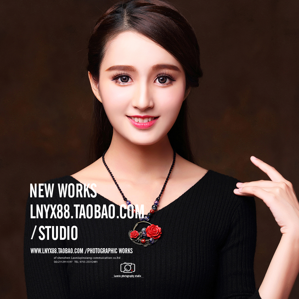 Taobao Ornaments Shoot Jewelry Models Photography Jewelry Necklace Head Accessories Photo Online Shooting Service Retro Art