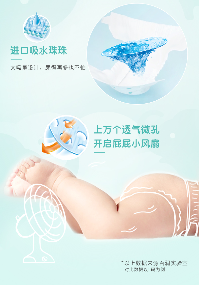 Besule tã thực sự thấm nước tiểu mềm mỏng không ướt 108 miếng thoáng khí siêu mỏng bé khô mã XL lưu trữ hàng đầu - Tã / quần Lala / tã giấy bỉm goon