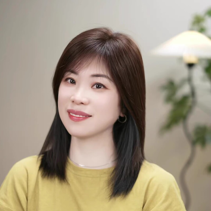 U13*15 Wig for Women, Medium-Long Hair, Shoulder-Length, Clavicle-Length Hairpiece, Natural Everyday Air Bangs, Short Hair, Full Human Hair