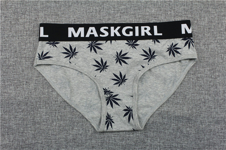 Mùa hè lá phong cotton kích thước lớn nữ boxer trung tính les trung eo bông nữ bốn góc tam giác đẹp trai t quần lót cô gái quần lót nữ thun lạnh