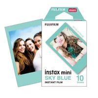 Các mini8 bầu trời mới phim xanh Fuji Polaroid giấy ảnh / 25 / 7s / 70/90 phim Paper ren - Phụ kiện máy quay phim instax trà sữa