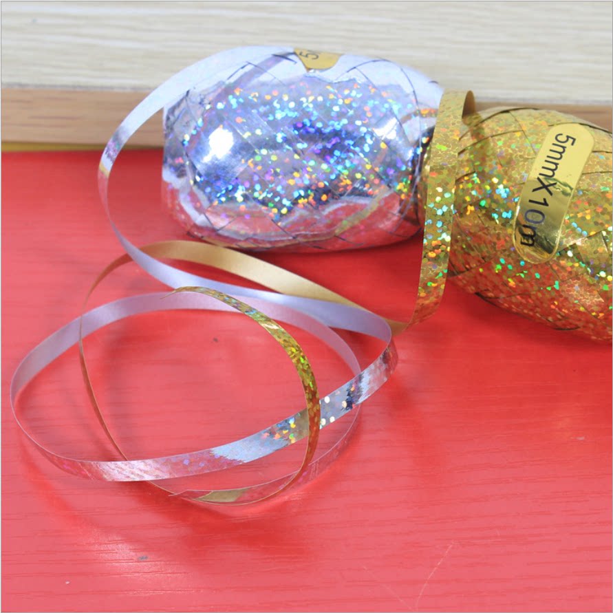 Ultra-beautiful laser ribbon ribbon Wedding ribbon Balloon tie rope Balloon tie rope Ribbon for floating balloon