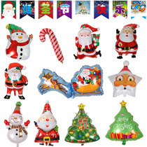 Christmas decoration aluminum balloon balloon Santa Claus Christmas snowman kindergarten mall annual meeting evening party arrangement supplies