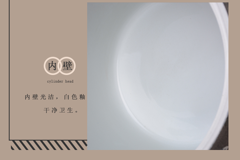 Jingdezhen barrel ricer box ceramic storage tank storage cylinder with a lid gulp insect - resistant moistureproof grain flour cylinder cylinder