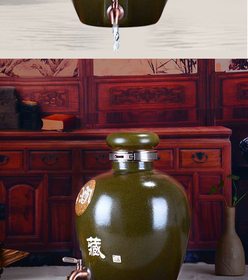 Jingdezhen ceramic jar at the end of the mercifully tea jars how it 10 jins 20 jins 30 jins of 50 kg is leading