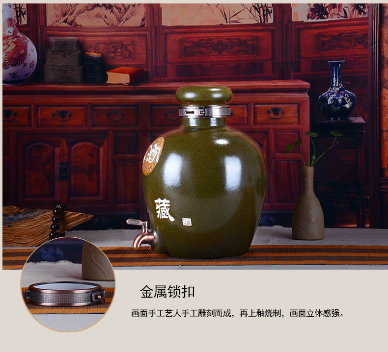 Jingdezhen ceramic jar at the end of the mercifully tea jars how it 10 jins 20 jins 30 jins of 50 kg is leading