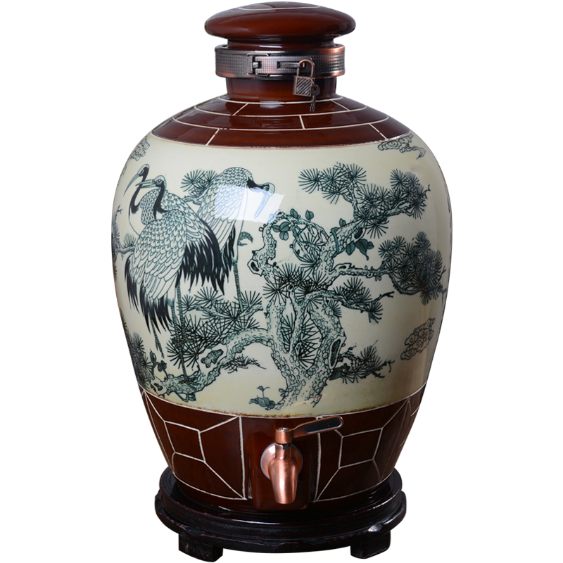 Jingdezhen ceramic wine jars with leading domestic 10 jins 20 jins 30 to 50 jins liquor bottles to view it