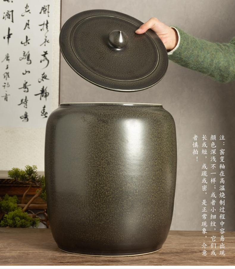 Jingdezhen ceramic barrel loading thickening ricer box archaize home 20 jins 30 jins insect - resistant tide grains, sealed storage tank