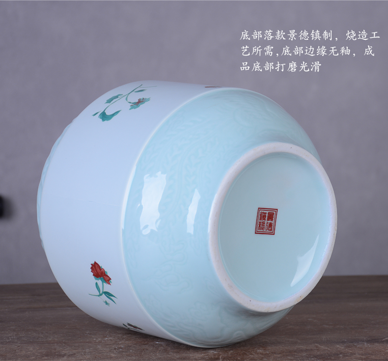 Jingdezhen ceramic bottle with gift box home 1 catty three catties five liquor pot of archaize wind sealed with small jugs