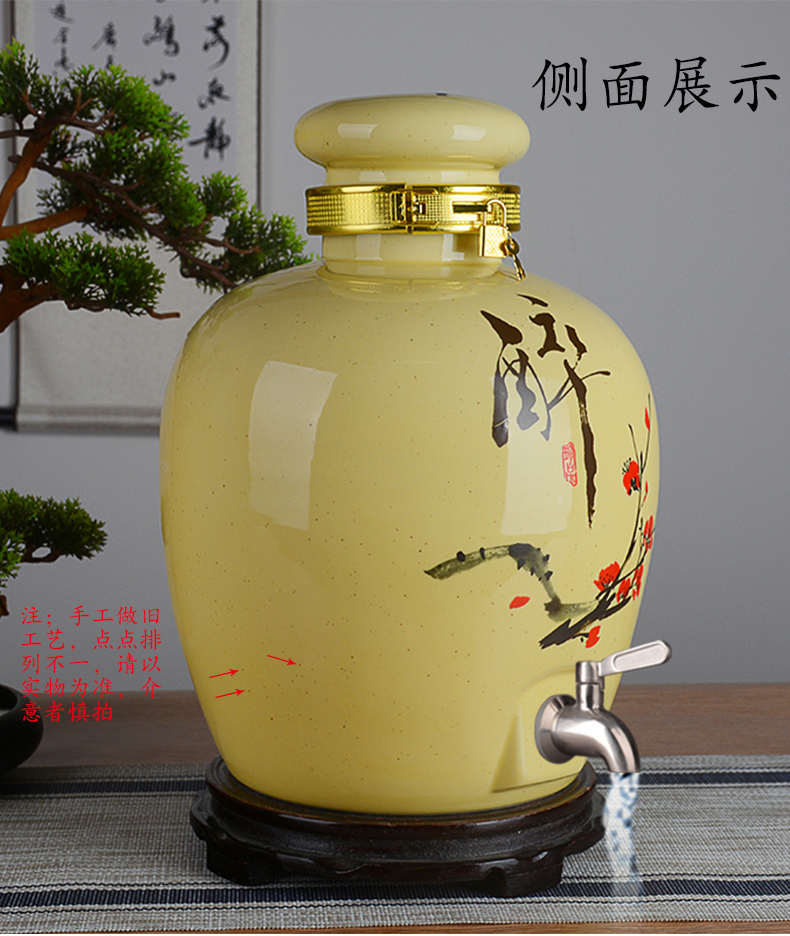 Jingdezhen ceramic wine jars home 5 jins of 10 jins 30 to restore ancient ways it with leading hoard sealed bottles