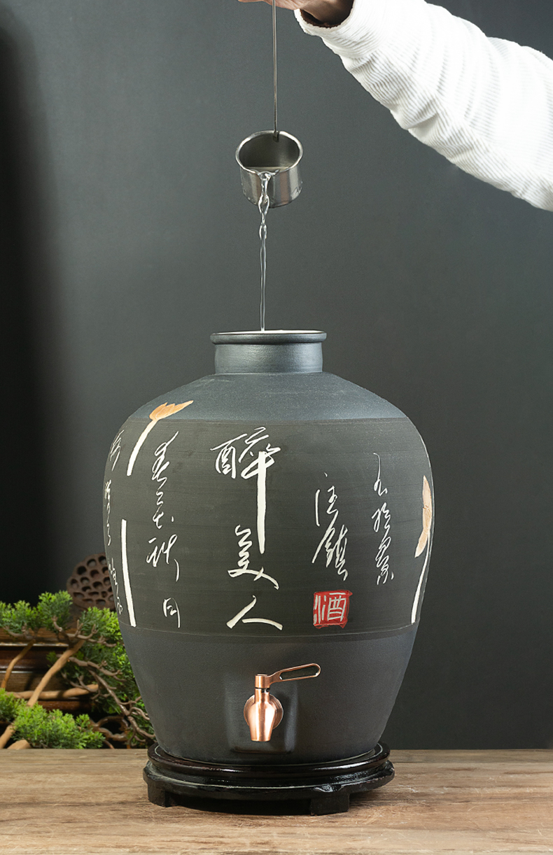 Jingdezhen ceramic wine jars with leading domestic 10 jins 20 jins 30 jins 50 liquor cylinder special brew a pot