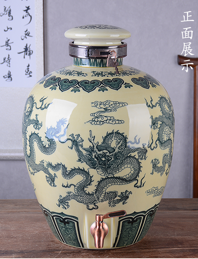 Jingdezhen ceramic wine jars with leading domestic 10 jins 20 jins 30 jins 50 archaize seal of liquor bottles