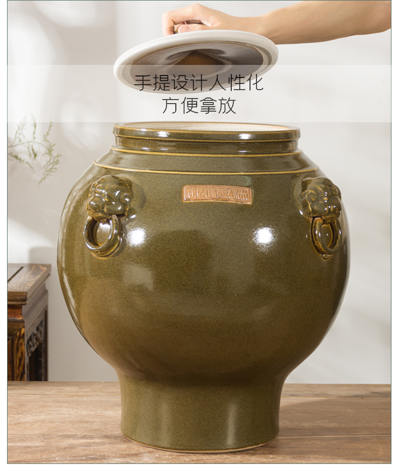 Archaize of jingdezhen ceramic wine jars with leading domestic 30 jins of 50 kg 150 aged old big it