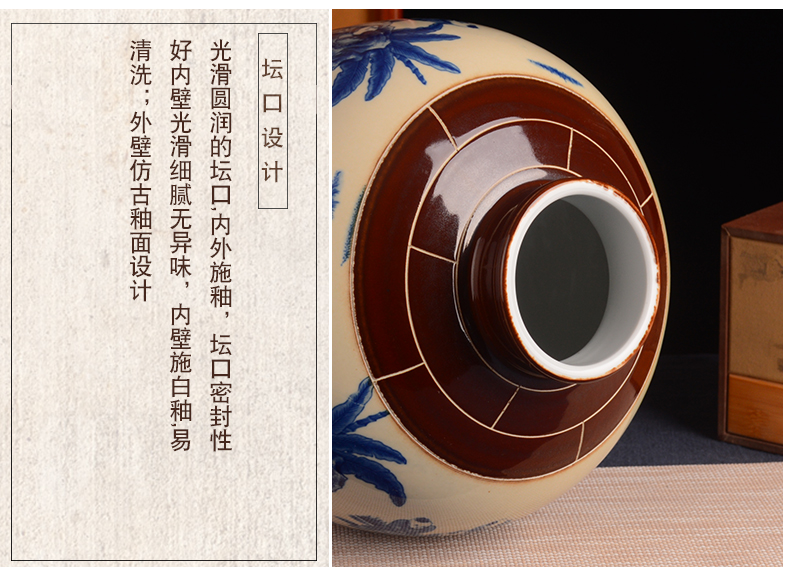 Jingdezhen ceramic terms jars 10 jins 20 jins 30 to 50 jins liquor cylinder with leading domestic sealed storage jar