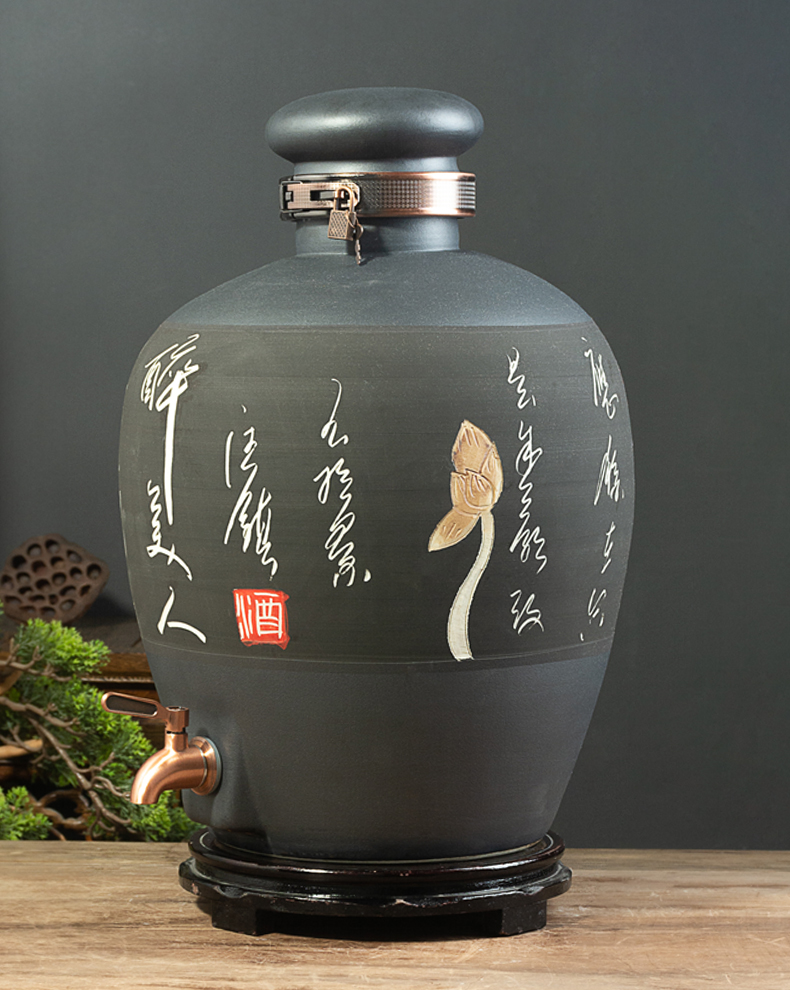 Jingdezhen ceramic wine jars with leading domestic 10 jins 20 jins 30 jins 50 liquor cylinder special brew a pot