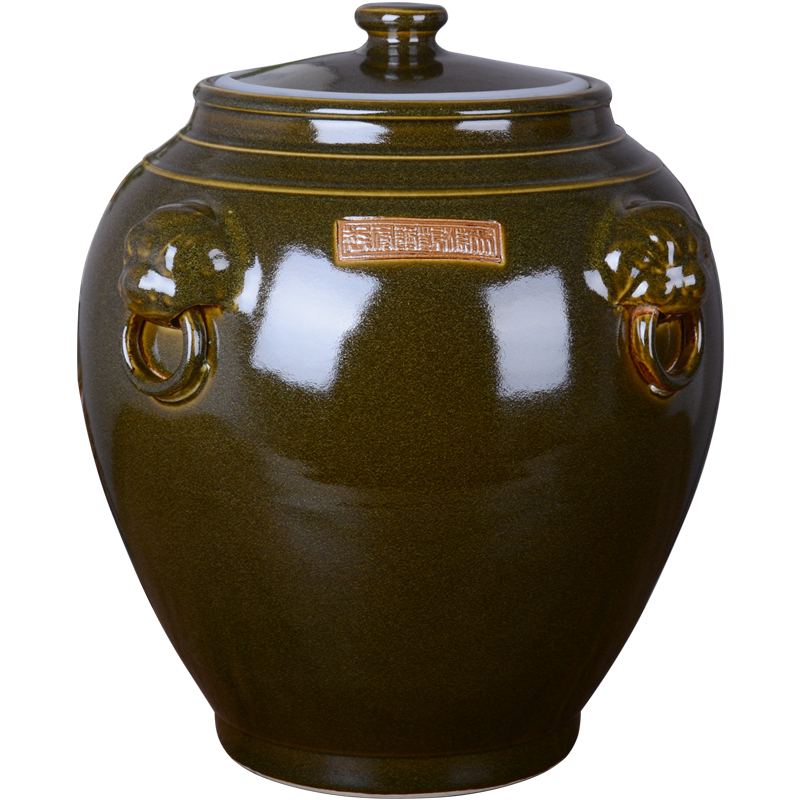 Jingdezhen ceramic barrel with cover home 15 kg 30 jins of 50 kg 100 vintage ricer box archaize seal storage tank