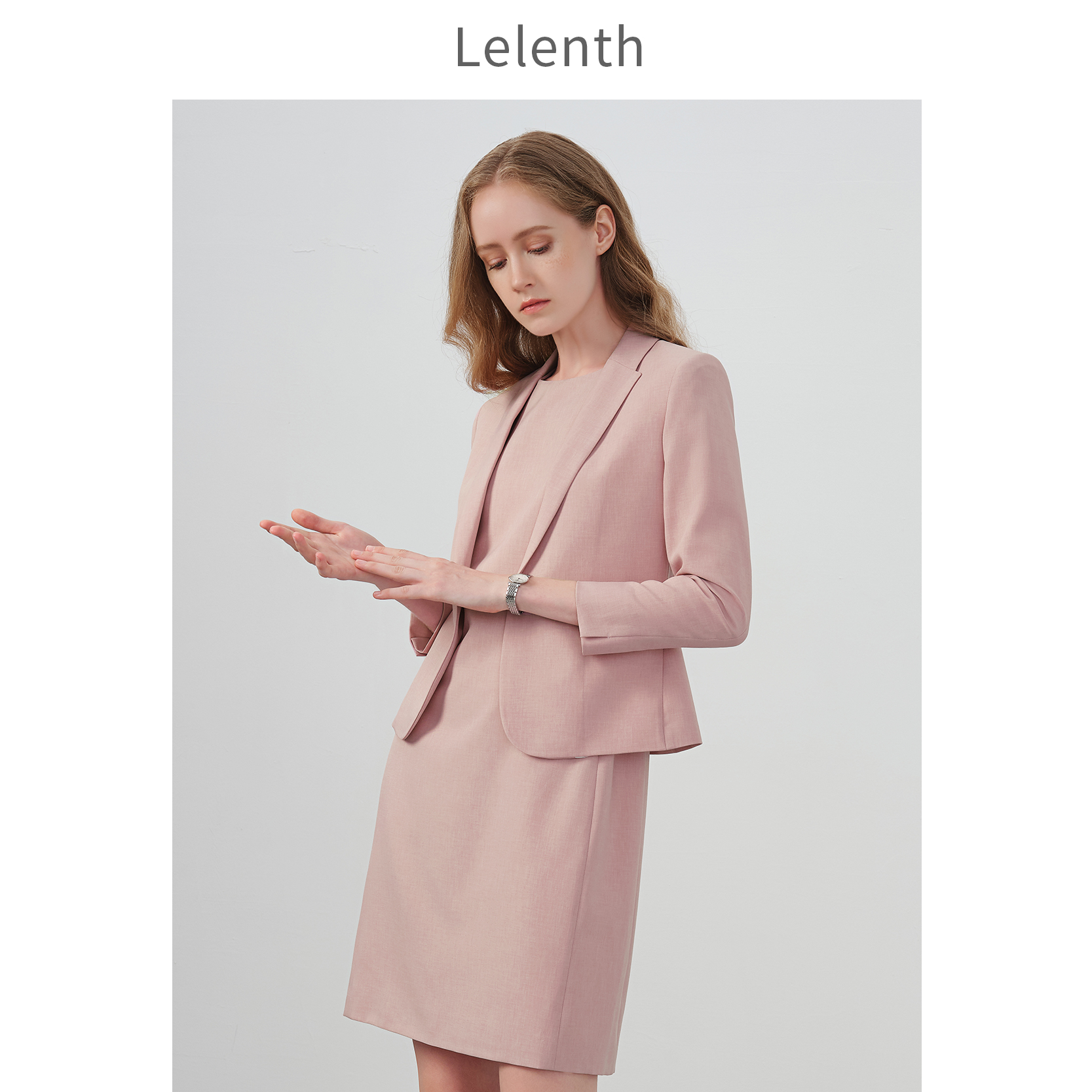 Commuter Minimalist Suit Jacket Woman Spring Autumn Temperament Goddess Van Sey Suit Two Style Foreign Loaded Waist Display Slim OL Dress