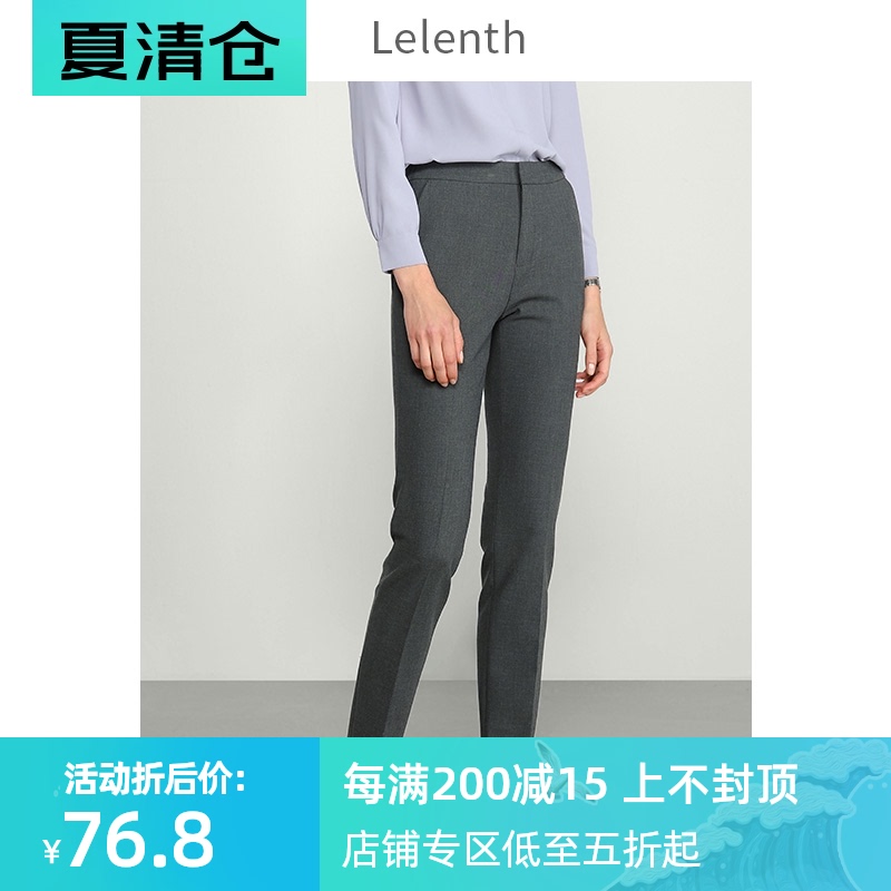 Black professional straight suit pants women's 2021 spring new commuter cigarette tube pants gray loose smoking formal pants
