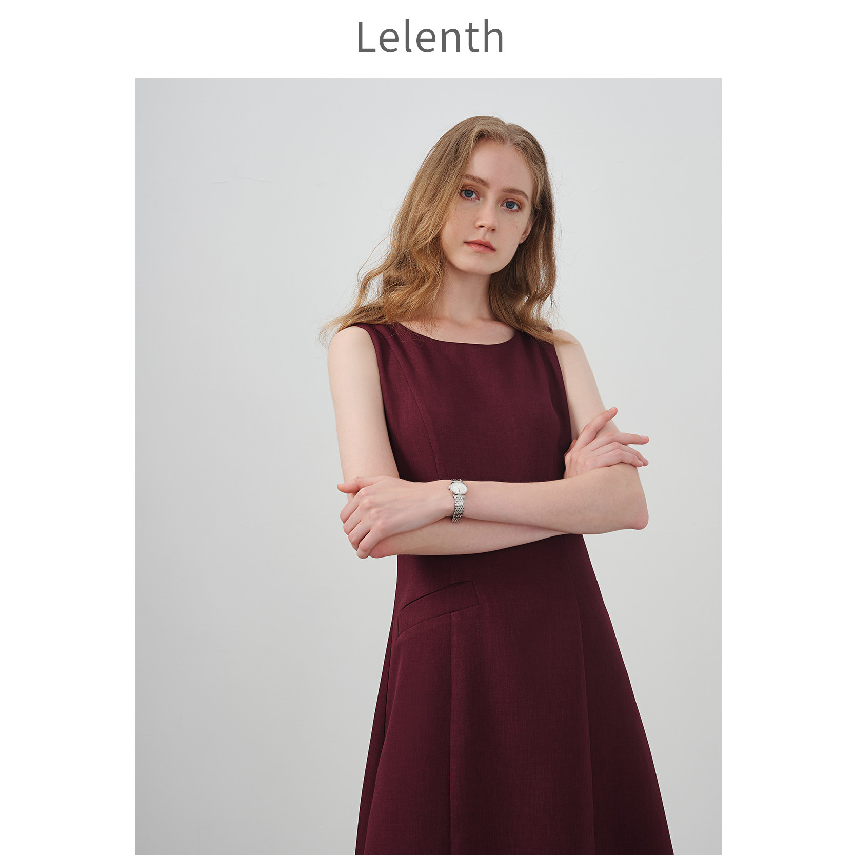 Lehlenchi Elegant Temperament Foreign Dress Women Spring New body Slim Fit OL commuter bag hip mid-length dress