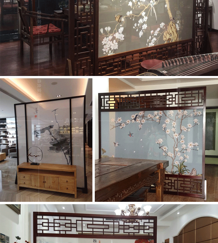 Gói cài đặt tùy chỉnh hiện đại Jane Châu Âu di động bán trong suốt màn hình gỗ rắn phân vùng hiên khách sạn phòng khách màn hình ghế phòng ngủ - Màn hình / Cửa sổ vách gỗ phòng khách