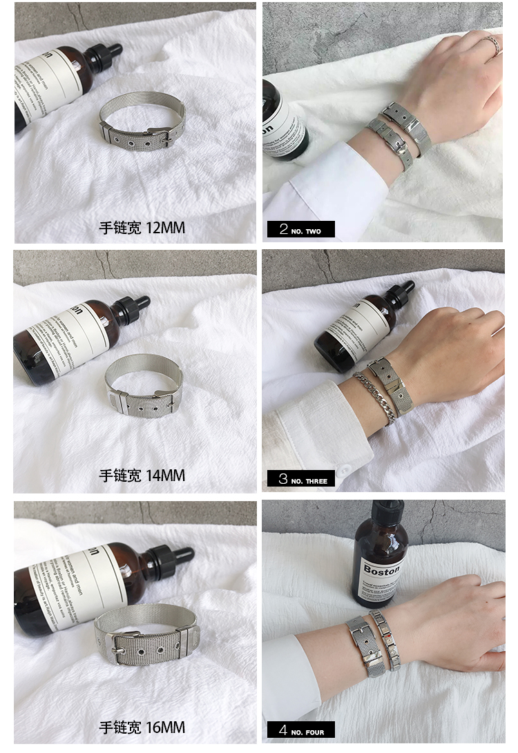 Châu Âu và Hoa Kỳ cổng gió thép không gỉ vòng tay retro gió lạnh lưới khóa chéo tình yêu chuỗi vòng đeo tay vòng tay nam và nữ vòng tay phong thủy neja